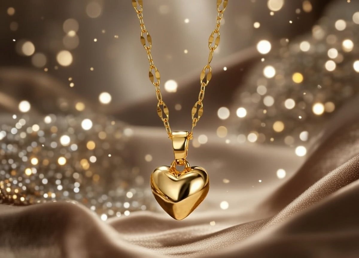 Zestaw prezentowy – naszyjnik serce + róża mydlana