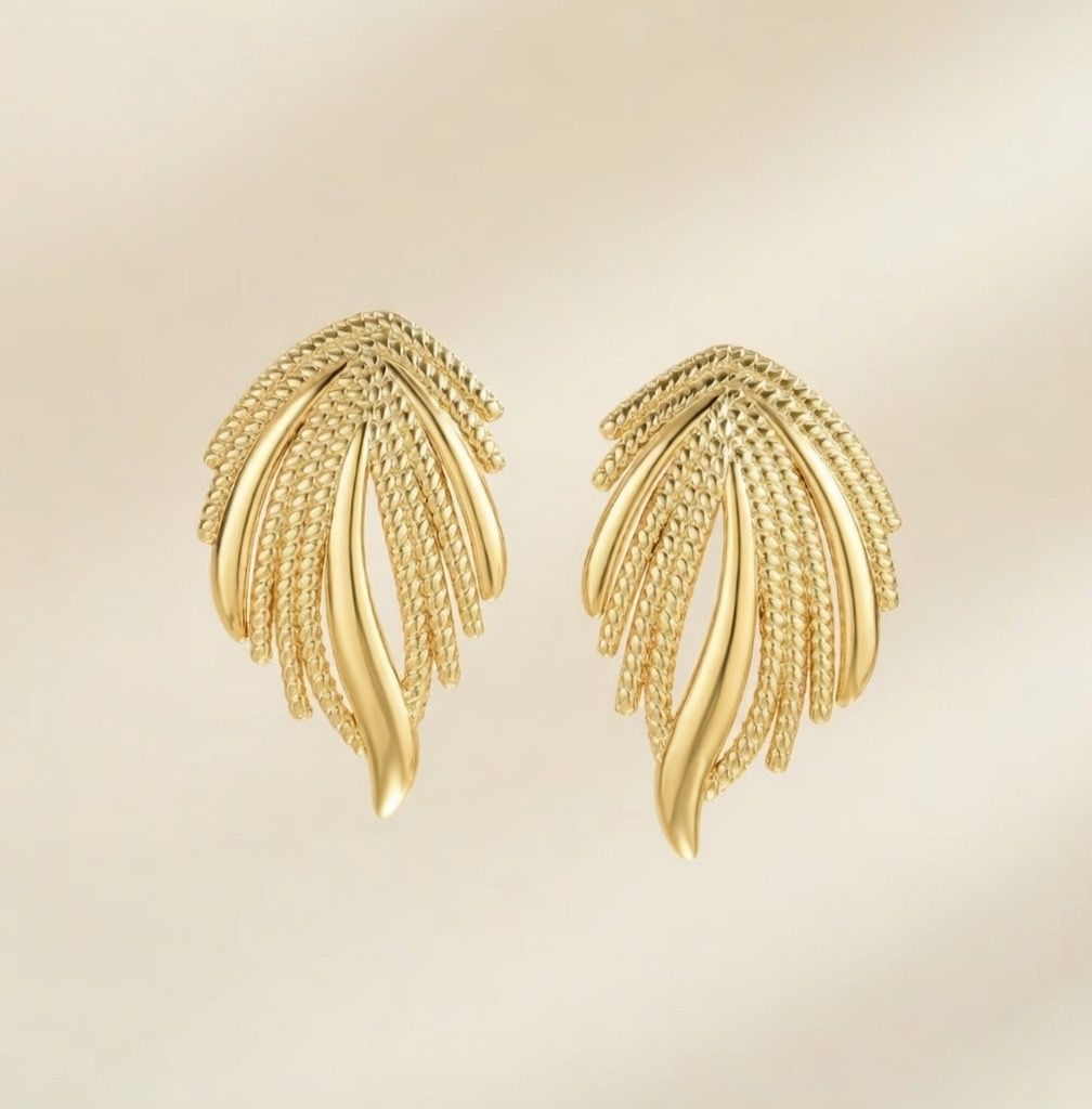 🔥 Kolczyki Pióra / Płomienie – statement fringe • ruchoma elegancja