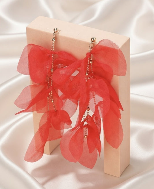 Czerwona Tiulowa Petarda z Kokardą 🎀🔥