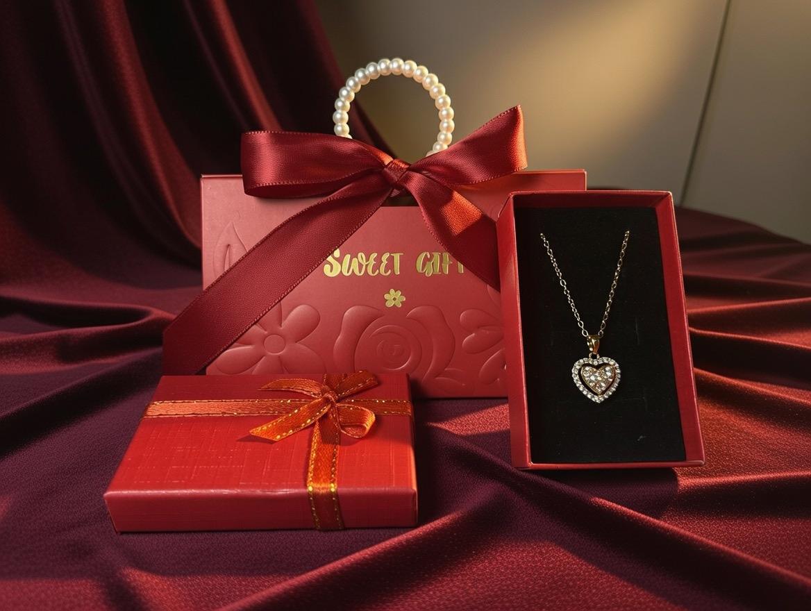 Luksusowy naszyjnik serce – cyrkonie, stal chirurgiczna